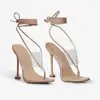 LM4920 Europe and the United States summer toe herringbone strap sandals transparent pvc fashion high heels women