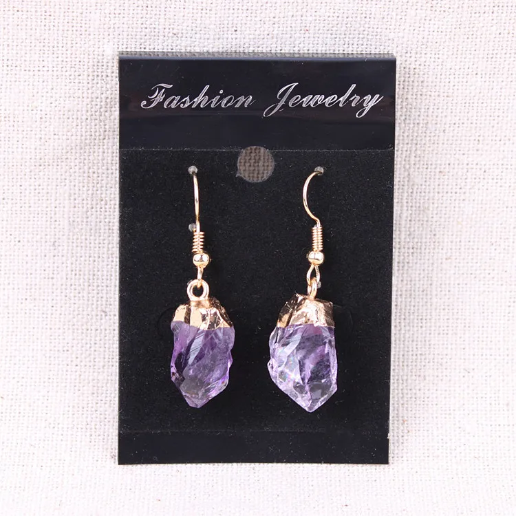 

Wholesale amethyst earring raw stone for diy jewelry cluster Lowest Price