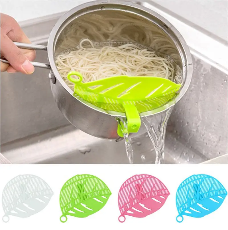 

Hot 1PC Leaf Shape Durable Plastic Kitchen Cleaning Tool Rice Beans Peas Wash Device Washing Tools