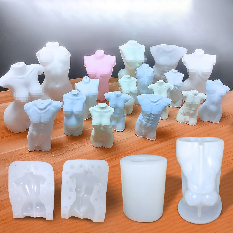 

GC Diy new human moule silicone 3D male and female human body scented candle silicone moulds