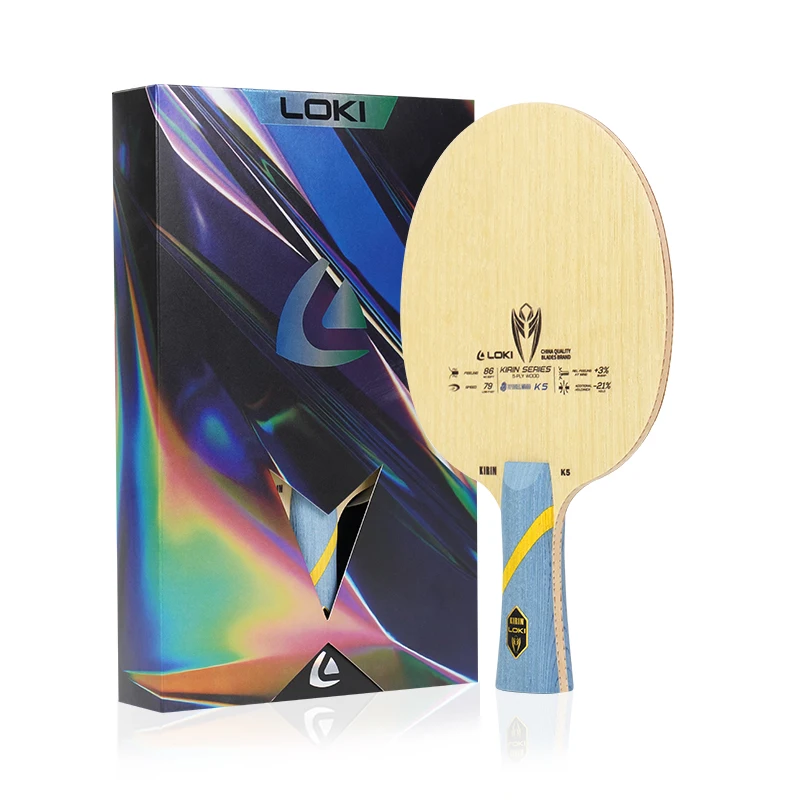 

Loki KIRIN 5 Odm/Oem Brand Table Tennis Racket Blade 5-layer Pure Wood Ayous Big Core Quality Table Tennis Blade