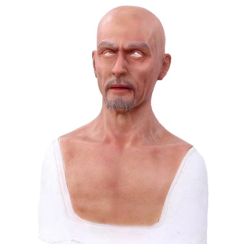 

Party Masquerade Top Quality Male Props Human Halloween Face Silicone Realistic Full Head Masquerade