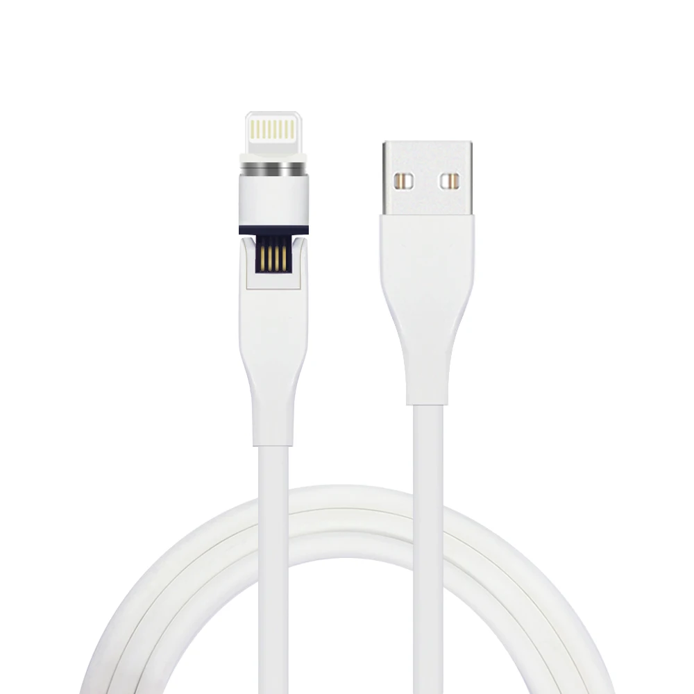 

usb charging cord 8 pin cable 540 degree magnetic usb data charging wire 3A quick charger for ios system