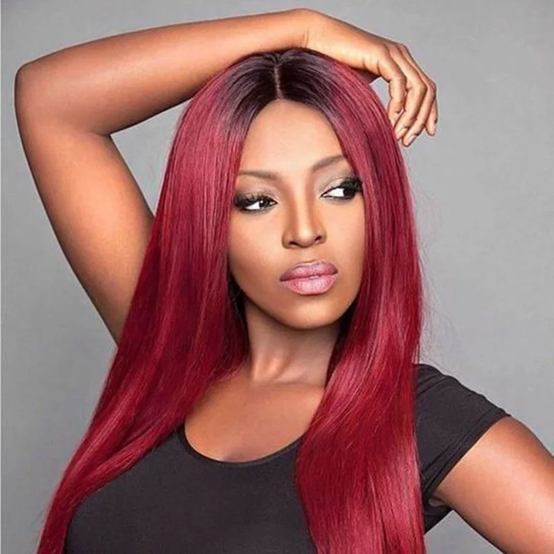 

Women Synthetic Straight Red Long Hair Wigs Synthetic Front Lace Natural Hair Wigs