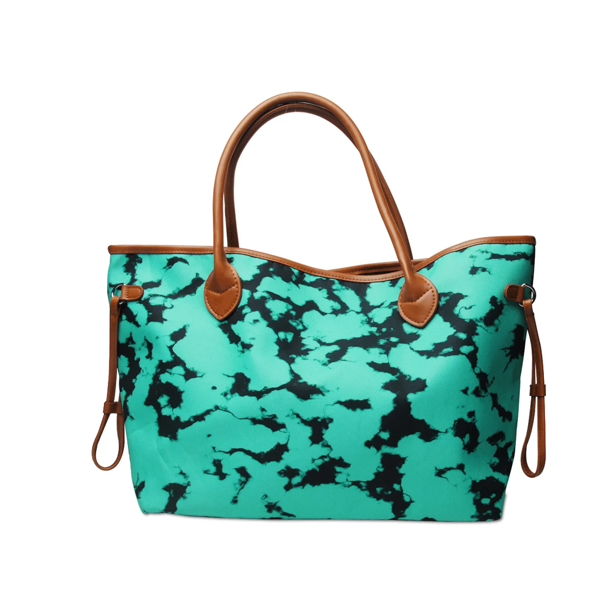 

Wholesale Turquoise Canvas Tote Large Purse Travel Overnight Weekender Handbags With Snap Closure DOM112-1753