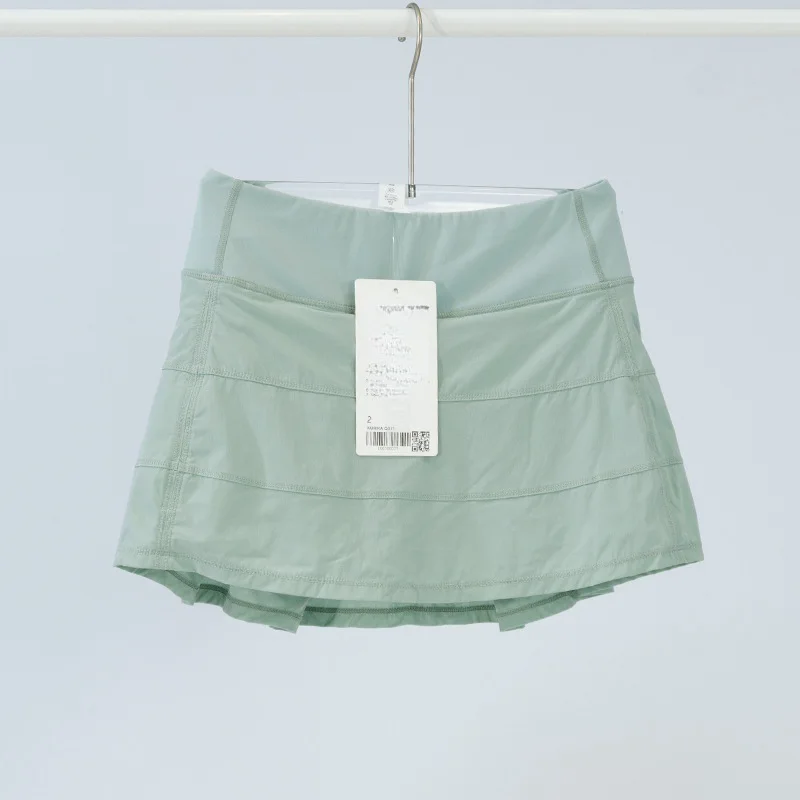 Custom Logo 2 in 1 Shorts Back Zipper Pocket Pleated Skirt Tennis Skirt for Women Girls