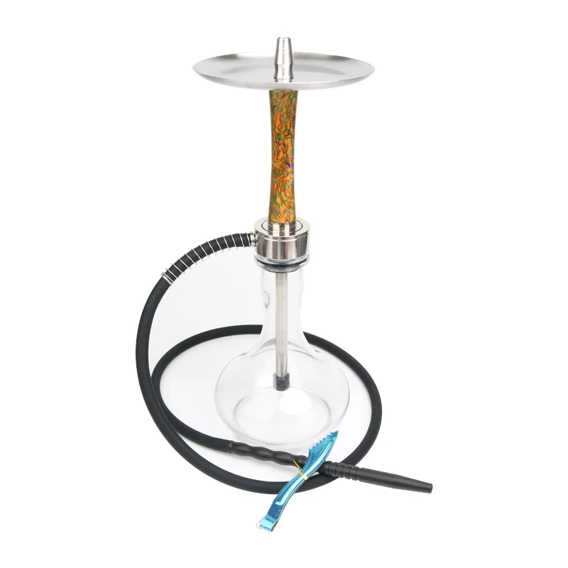 

Wholesale Hookah Shisha Colored Smoking Chicha stainless steel hookah Sheesha Blowing Hookah shisha narguile without bottle, 1 colors