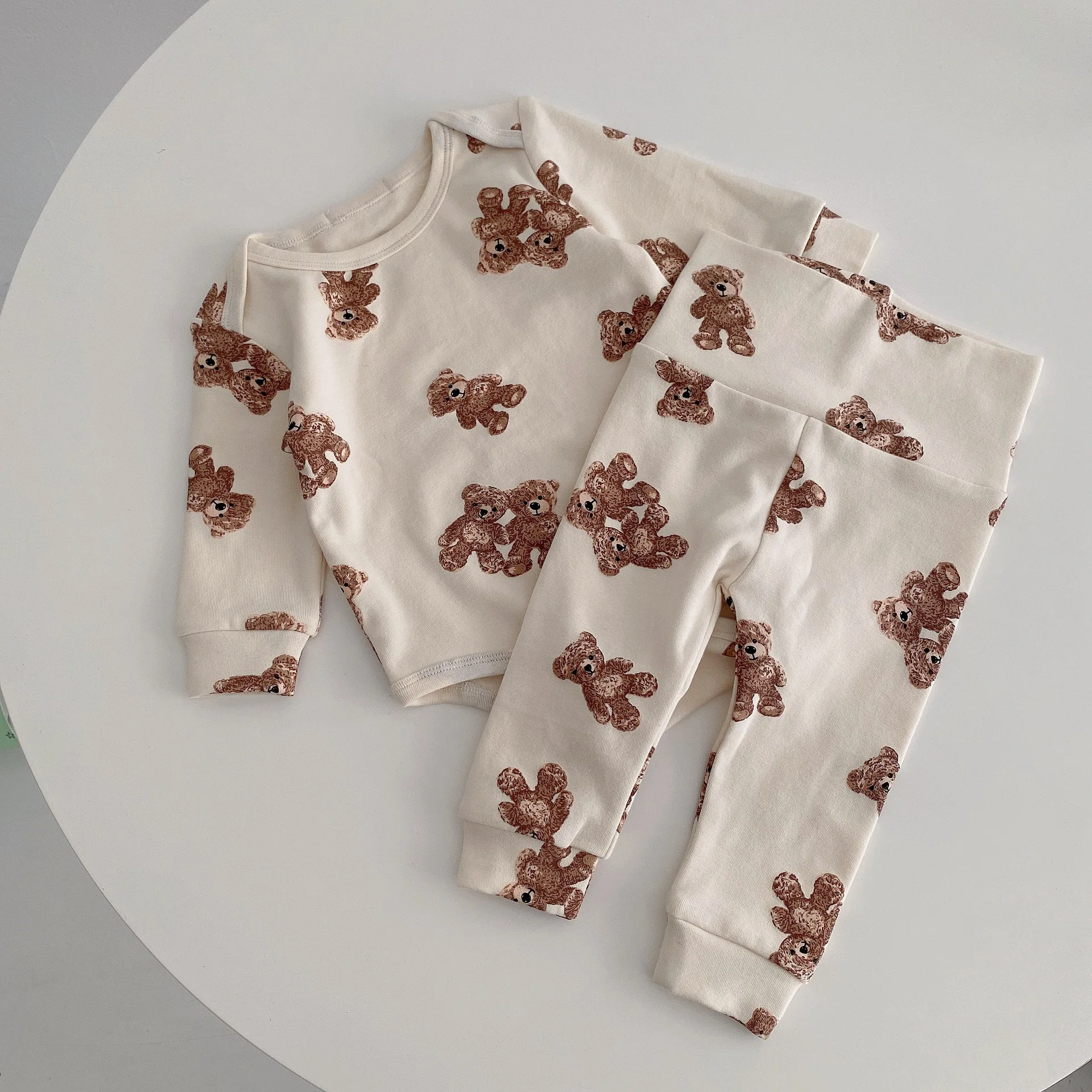 

Babys Boys Girls romper + pants clothes set Autumn Toddlers Cotton Bear Printed clothing sets, Customized color