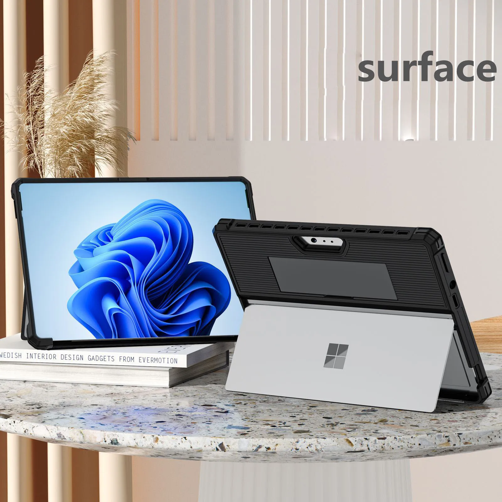 

2022 new Surface pro 8 Silicone case full cover anti shock case for Microsoft Surface pro 8, Black/