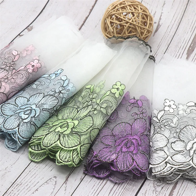 

New Design Multicolor Dress Decorative Polyester Spandex Fabric Lace Trim