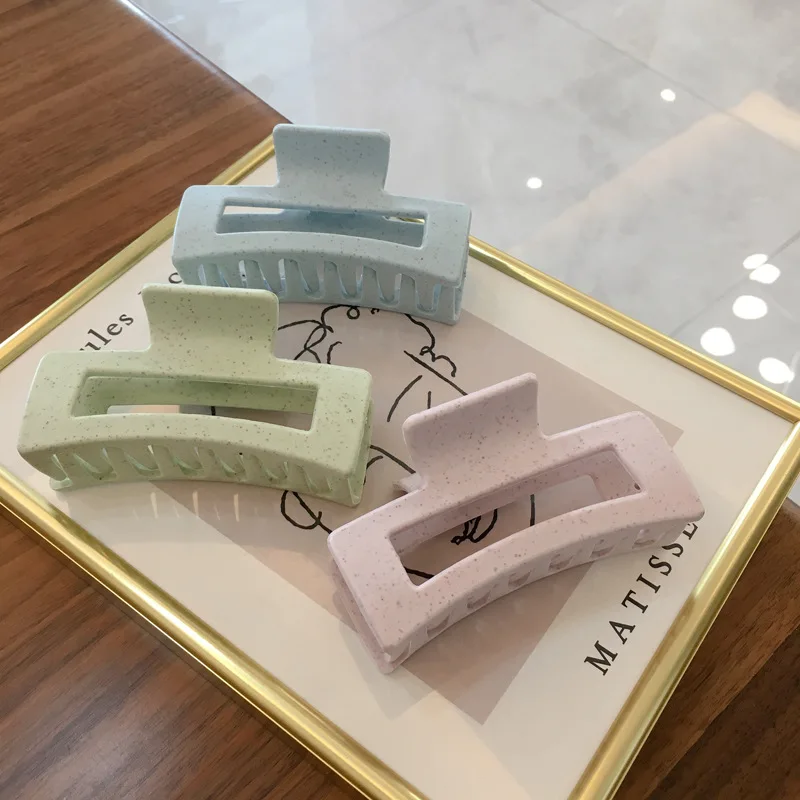 

JUHU Korean Version Of The Matte Texture Plate Hair Clip Simple Medium Shark Clip Female, Colorful