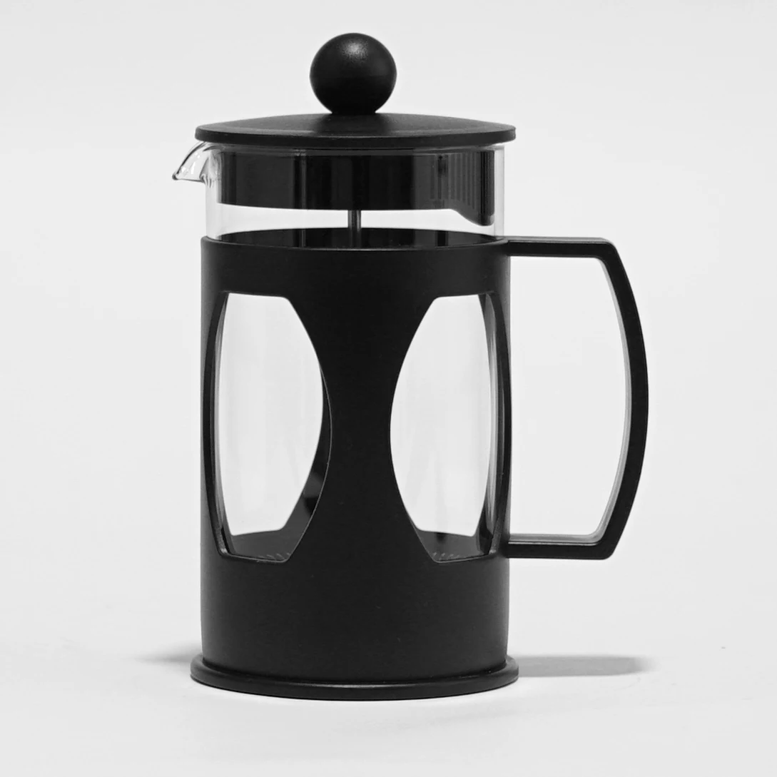 

Hot Sale Black High Boroilicate Glass Household Portable French Press Coffee Maker