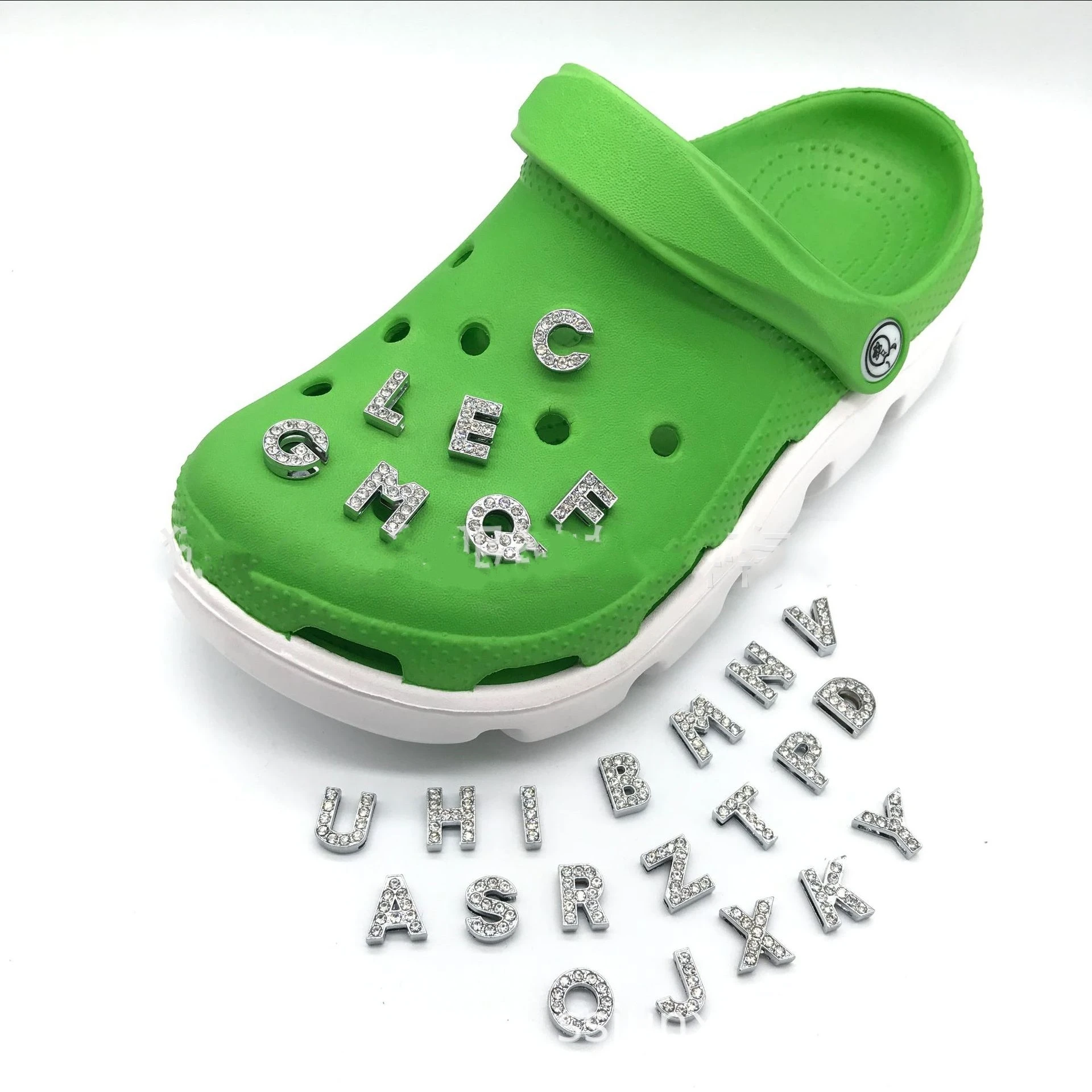 

High-end new product Alloy diamond alphabet decoration accessories suitable for croc shoes