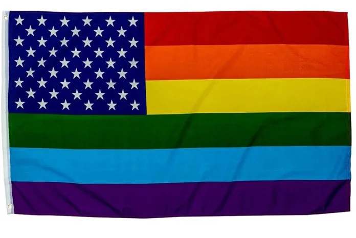 hillary in gay flag colors