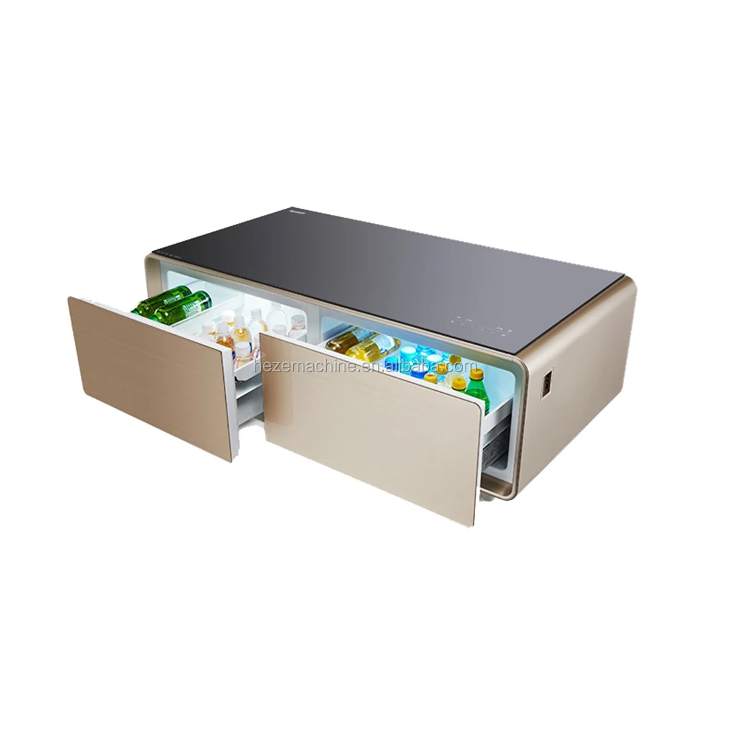 2020 New Design Multi Function Smart Bar Fridge Coffee Table With Lcd