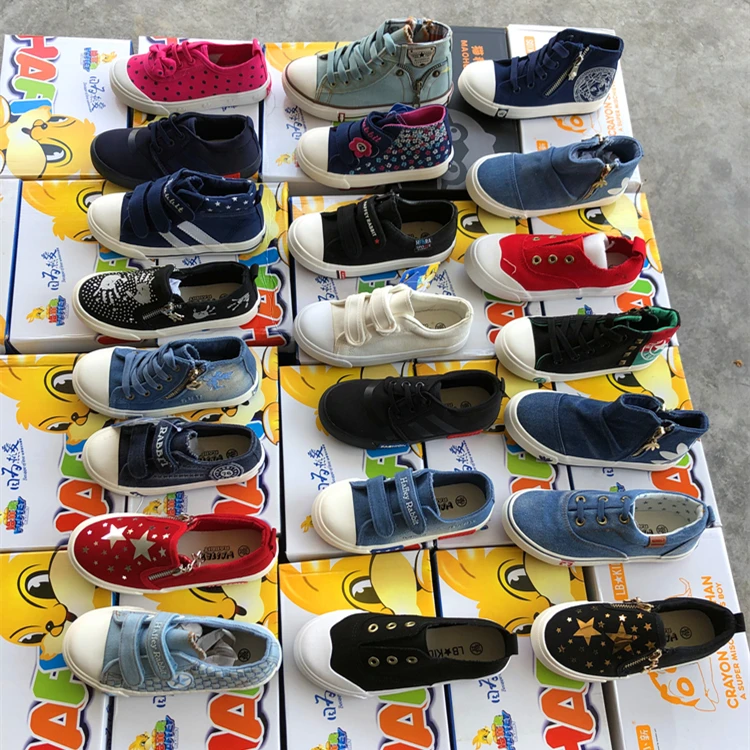 

Children's shoes, baby second-hand canvas shoes, children's inventory spot cleaning shoes, Mixed style