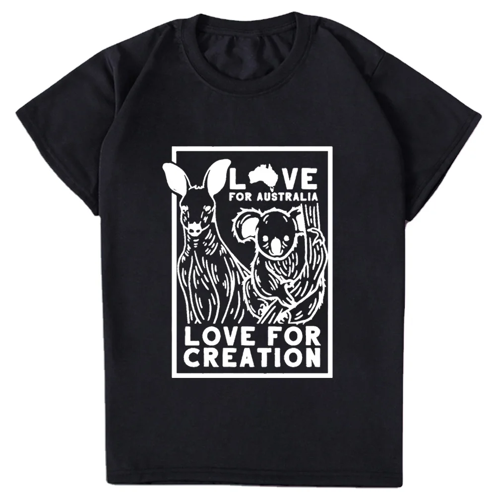 

love for creation printed letter T-shirt new loose casual short sleeves T-shirt