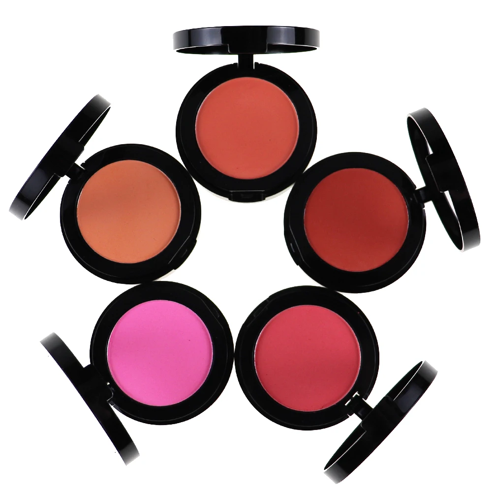 

Hot Selling Single Color 5 Colors Blush Face Cheek Pressed Powder OEM Blusher Makeup Palette