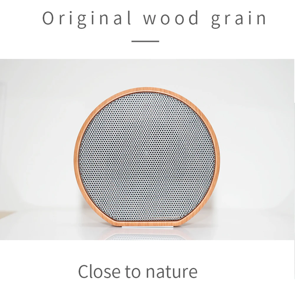 2019 wooden style design bluetooths speaker portable A60 MP3 Player FM Radio Audio TF Card USB Handsfree wood wireless speaker - ANKUX.COM