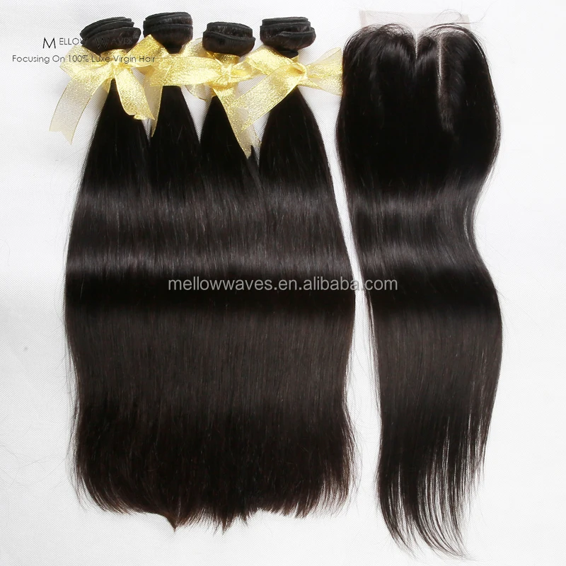 

Mellow Wave Bundles Straight Wave Hair Bundle Human Hair Remy Brazilian Human Hair Natural Color Bundles Vendors