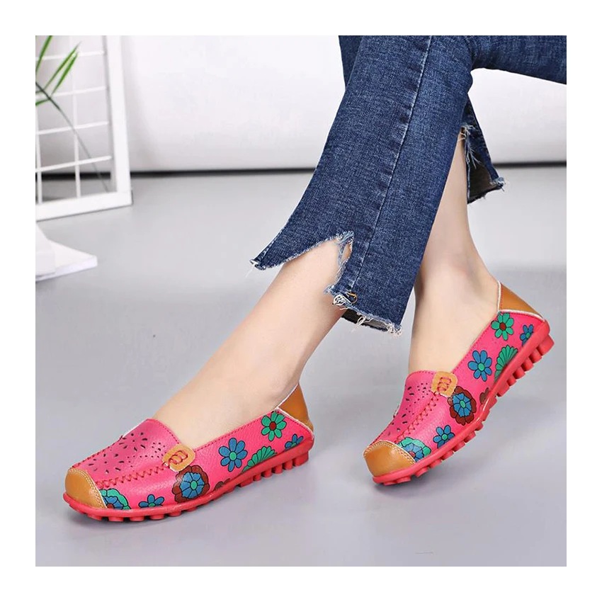 

Wholesale Spring 2021 fashionable canvas women's shoes flat bottomed leisure Street Mother Genuine Leather shoes, Black/white/blue