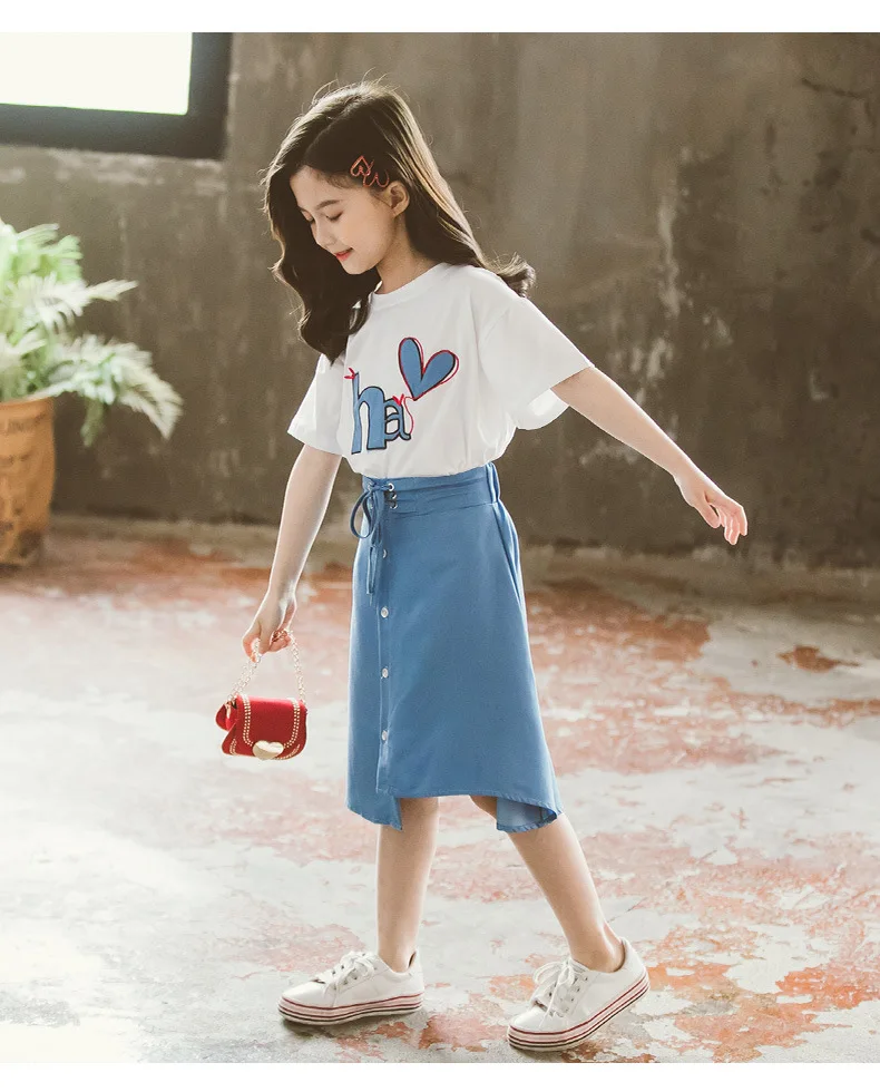 Wholesale New Style Fashion Little Girl Outfits Love Two Piece Tshirt