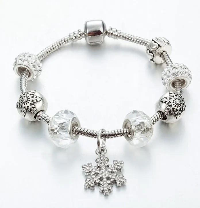 银色雪花魅惑手链白色魅惑手链女首饰