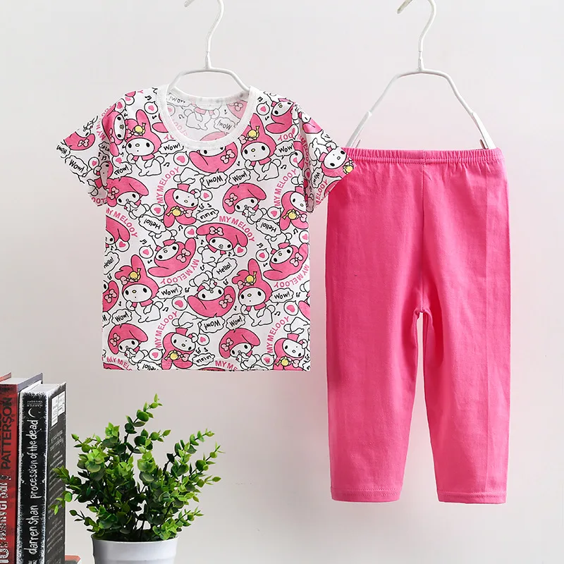 

Children's clothing 2021 summer children's clothing sets baby pajamas kids short-sleeved + trousers set baby clothes sets, Picture shows