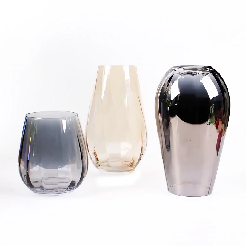 
Wholesale Vintage Decorative Modern Electroplating Bling Glass Table Vase  (1600081842451)