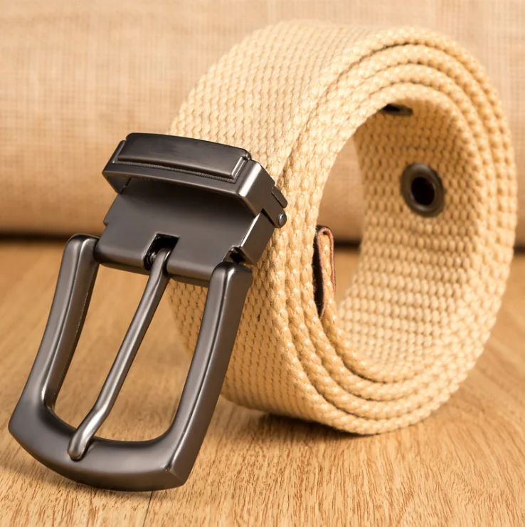 

Military Tactical Elastic Belt Canvas Webbing Belt Elastic Belt With Buckle, Picture