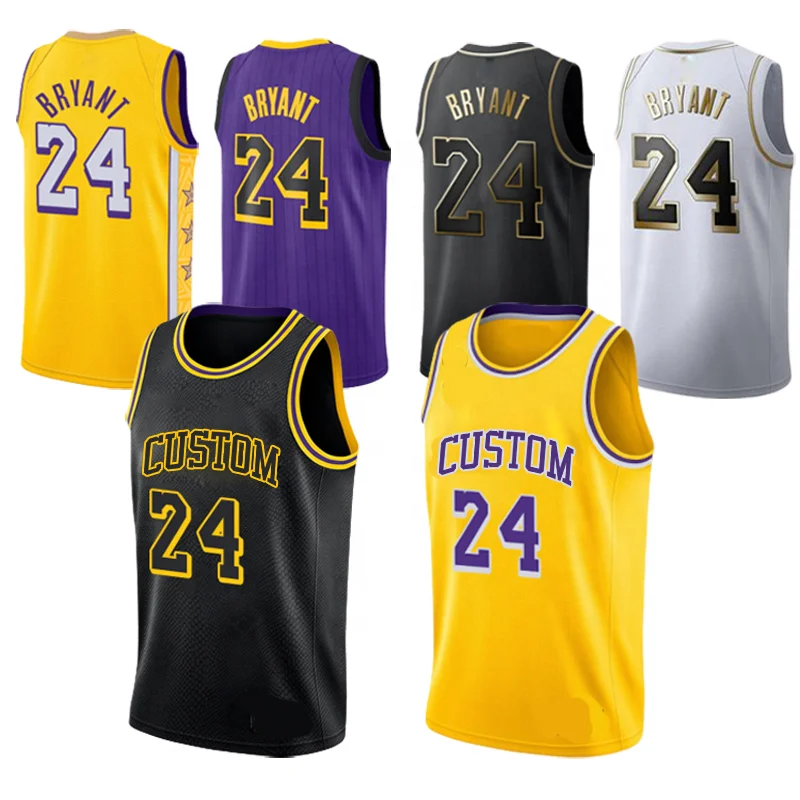 

Cheap wholesale Custom Embroidered uniforms Men's Kobe Bryant Basketball