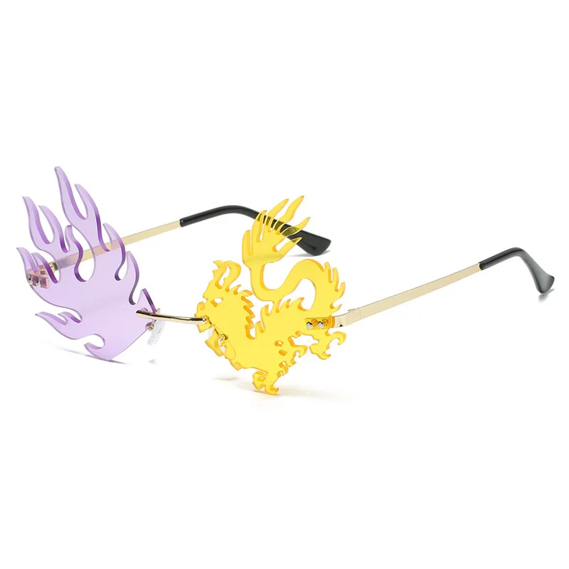 

2021 Rimless Fire Frame tom bape Sunglasses