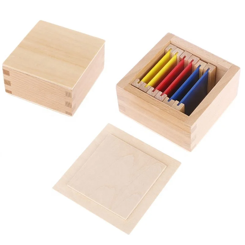 

Kids Wooden Toys Montessori Sensorial Material Learning Color Tablet Box Other Educational Toys Wood Preschool Toy