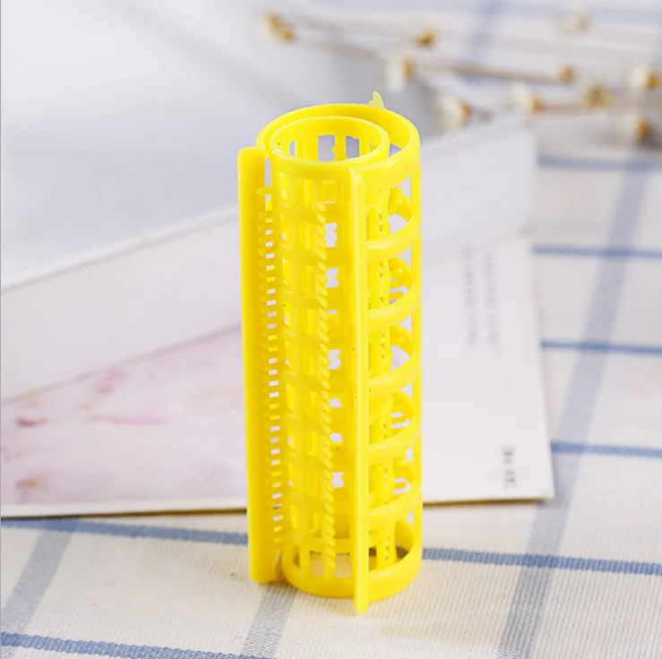 

Yellow Color Colorful Logo Design Hair Roller Clips for DIY Hair Curlers