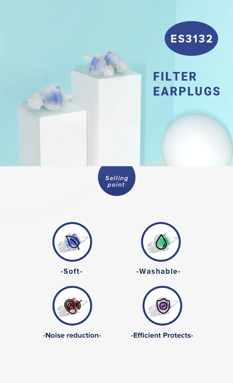 High Quality Invisible Ear Plugs Noise Cancelling Filtered Earplugs For