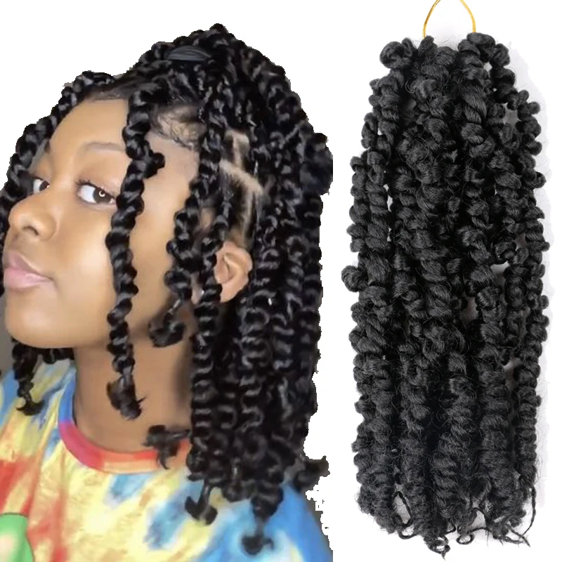 Protein Fiber Passion Twist Hair Extension Short Length 10inch Crochet Braiding 12strands Synthetic Hair