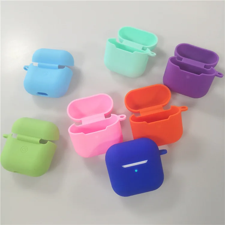 

Mini Soft Silicone Case For Apple Airpods Shockproof Cover For Apple AirPods Earphone Cases Ultra Thin Air Pods Protector Case, Multi colors