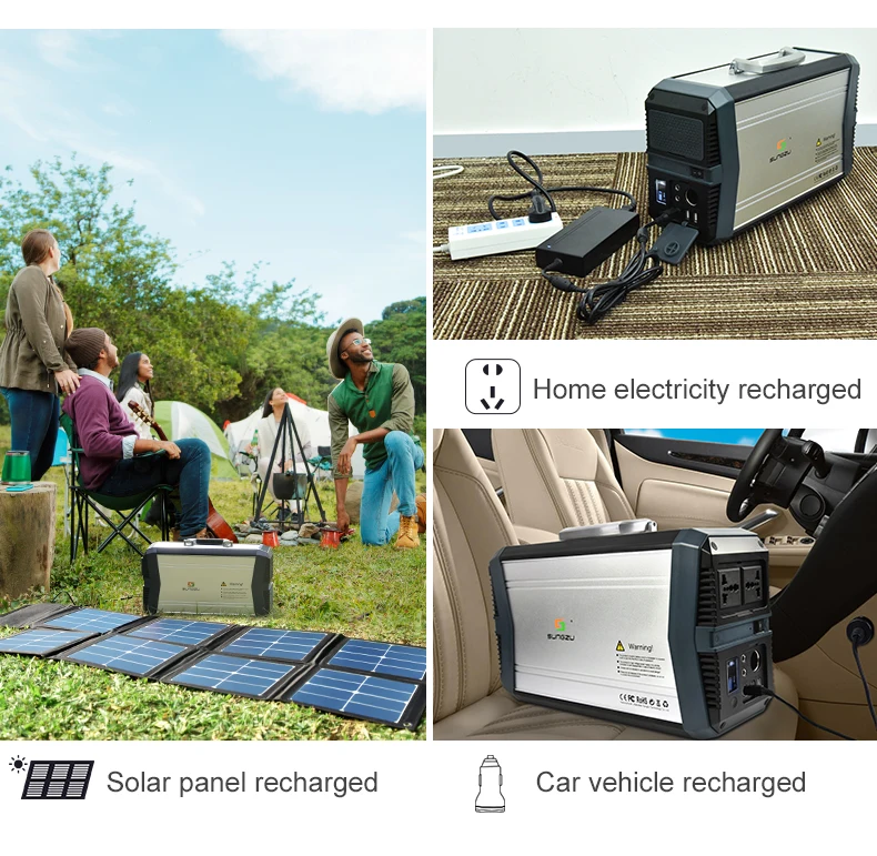110V/220V 500 Watt Portable Power Station Lithium Solar Battery Pack - ANKUX.COM