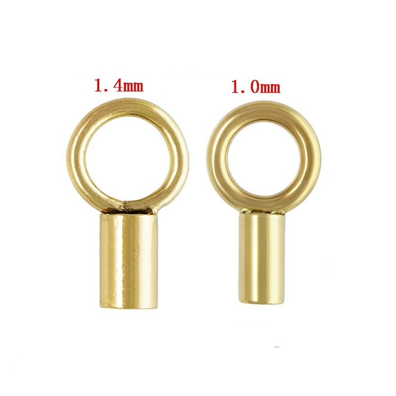 

High Quality 14K Gold Filled Crimp End Claps for Jewelry Bracelet Necklace Making Accessories