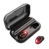 

2019 waterproof mini sports boot headphones 3D Stereo noise cancelling tws bluetooth wireless earbuds with powerbank