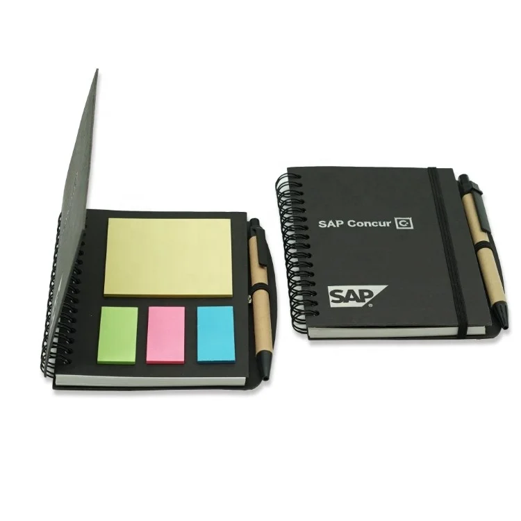 
Custom logo high quality hardcover a6 spiral notebook with pen / notebook set 