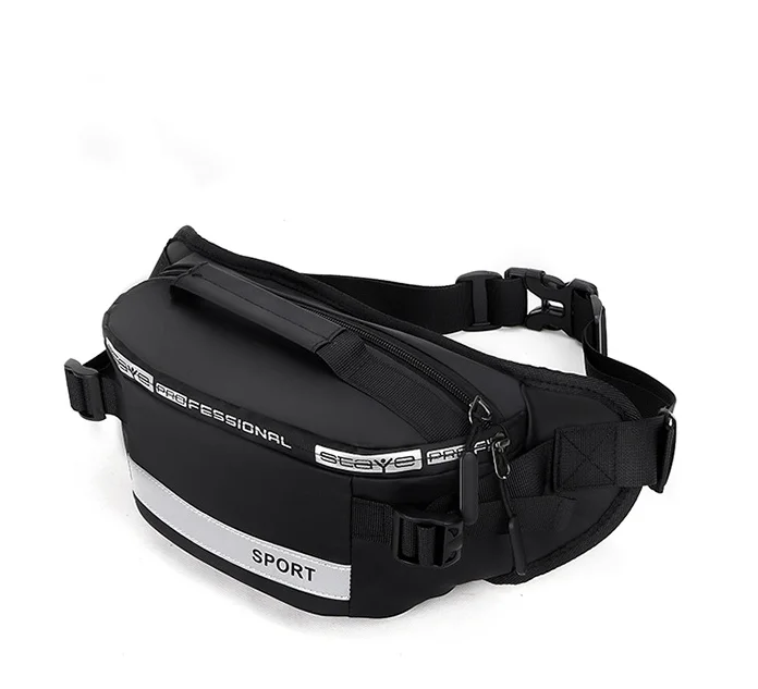 

2020 wholesale men fashion nylon sports shoulder waterproof fanny pack Waist bag, Blue black gray light brown