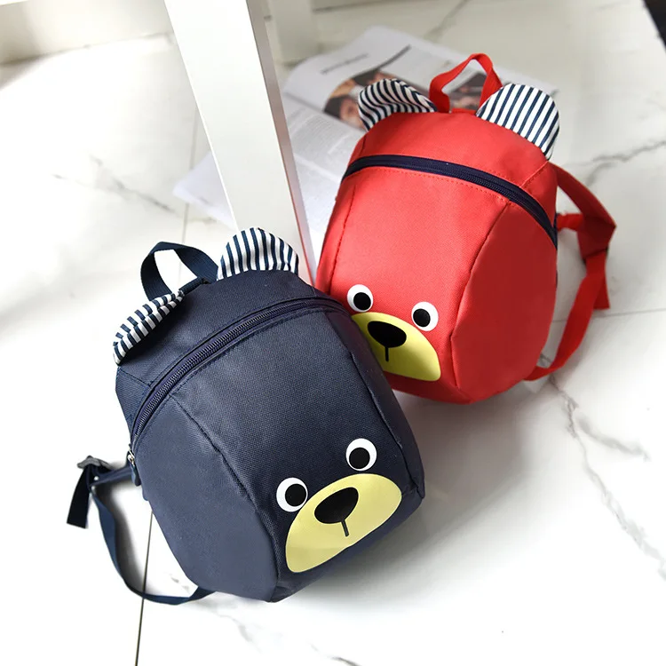 

Cartoon children schoolbag baby anti - lost schoolbag, Black,blue,red,pink