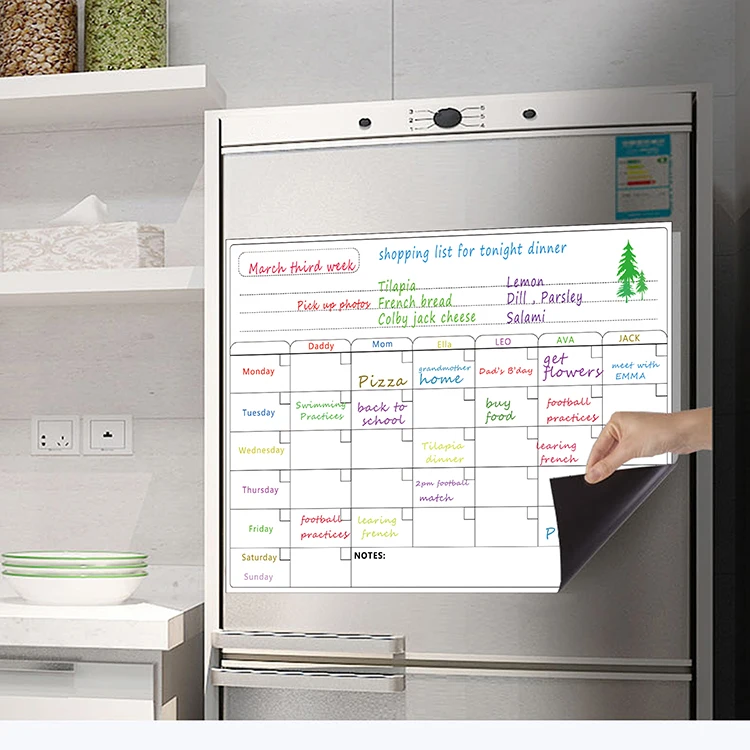 

Family Size Multi Use Magnetic Dry Erase Board Menu Planner To Do Fluorescent Calendar Chore Responsibility Chart