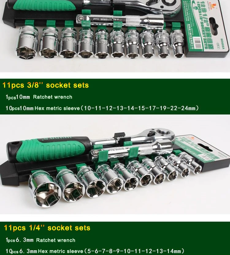 12pcs Professional German Ratchet Driver Hand Tool Box Wrench Socket Set Buy Box Spanner