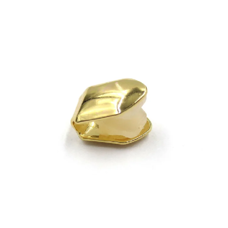

Hot sale Open Face Grillz Single Cap Gold Plated Hip Hop Teeth Grillz