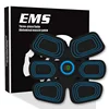 New 6 pads Rechargeable electric body vibrating fat burning massager