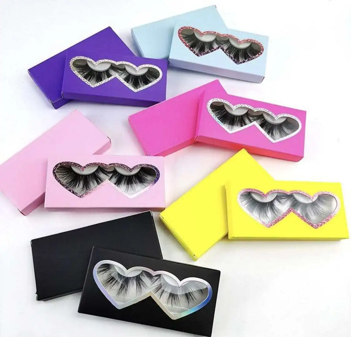 

Hot selling Luxury Mink Eyelashes Mink Wholesale fluffy 20mm Mink lashes Vendor eyelash packaging box custom, Black, color or multi-color customization