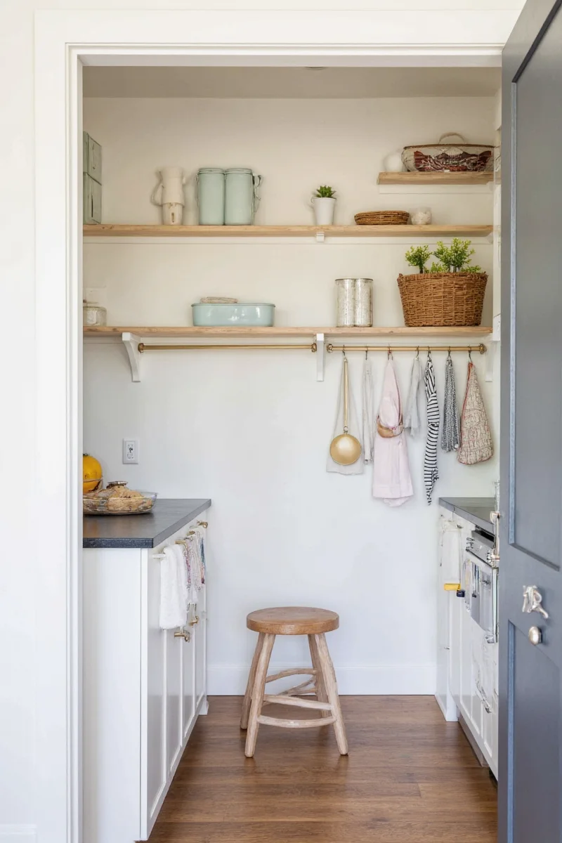 Over-the-door organizer used for pantry snacks
