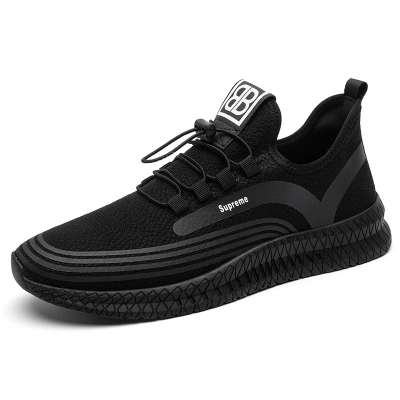 

Men sport running shoes casual walking style shoes sport sneakers, Black/white
